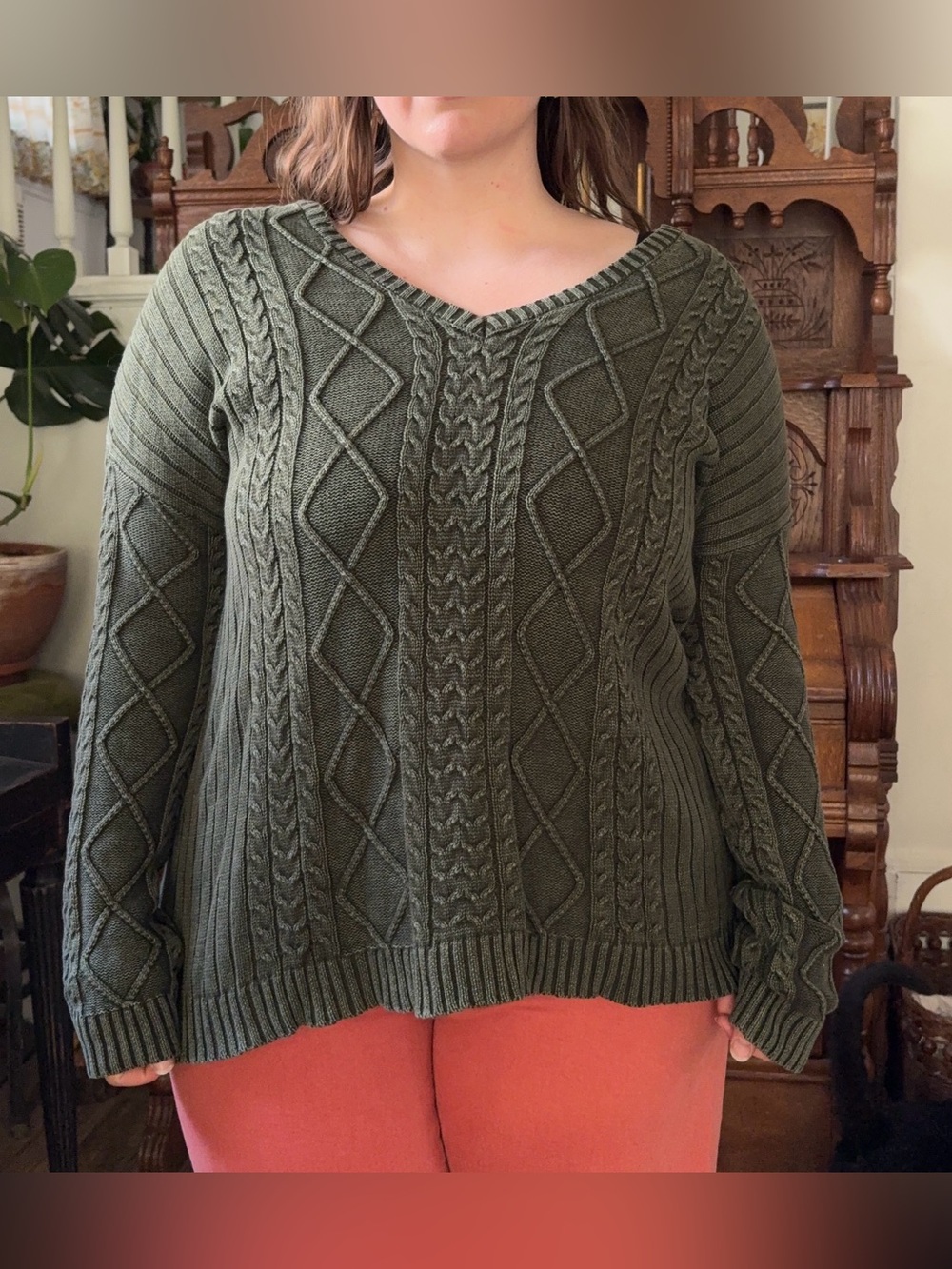 Natural Reflections 100% Cotton Knit Tunic Sweater